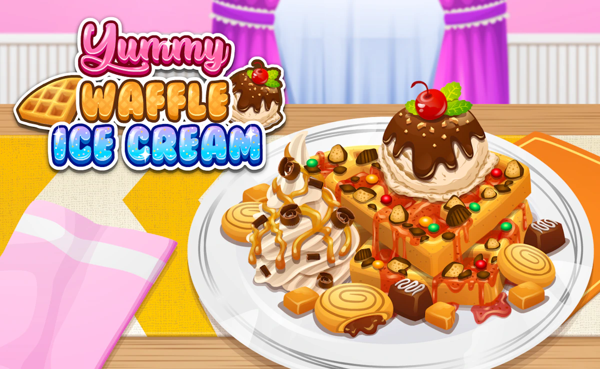 Yummy Waffle Ice Cream Game