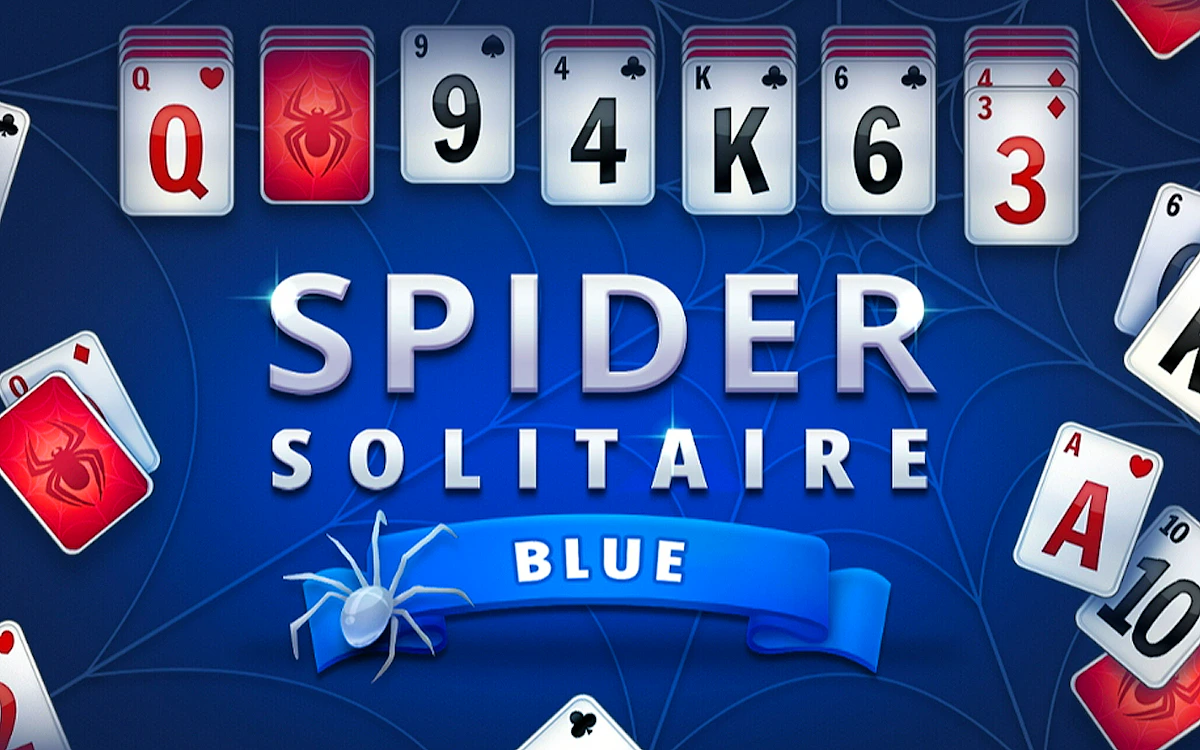 Spider Solitaire Blue Game Preview