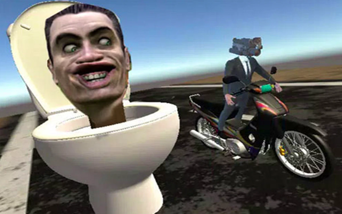 Skibidi Toilet Moto Bike Racing 2 Game Screenshot