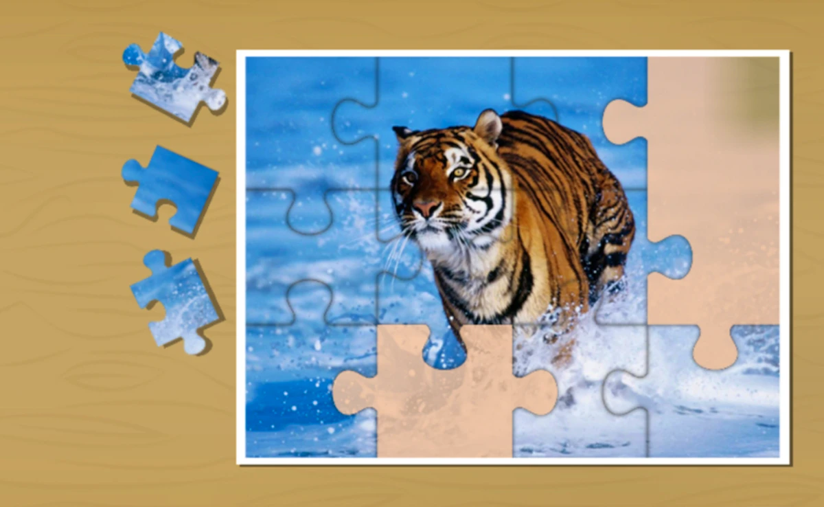 Animals Jigsaw Puzzle Tiger Game